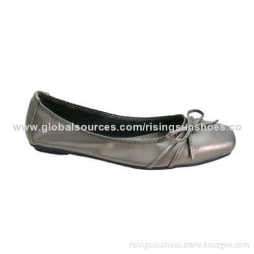 Soft Dance Shoes with Square Toes, PU in Butterfly Shape Decorated, OEM Orders are Welcome